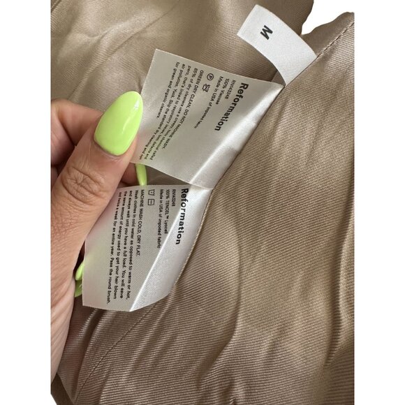 REFORMATION Tan Casual Blazer Jacket Size Medium - Picture 7 of 9